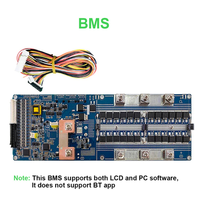 Seplos ระบบบริหารแบตเตอรี่ ABMS 16S 48V 200A RS 485 LCD CAN ในระบบแสงอาทิตย์ในบ้าน